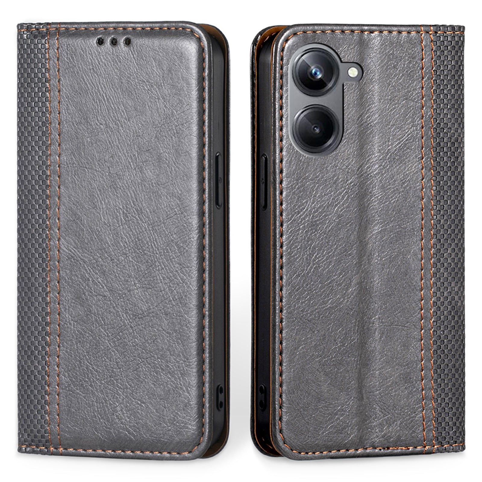 For Realme 10 Pro 5G Plaid Pattern PU Leather Stand Case Card Holder Magnetic Auto-closed Phone Cover For Realme 10 Pro 5G Plaid Pattern PU Leather Stand Case Card Holder Magnetic Auto-closed Phone Cover